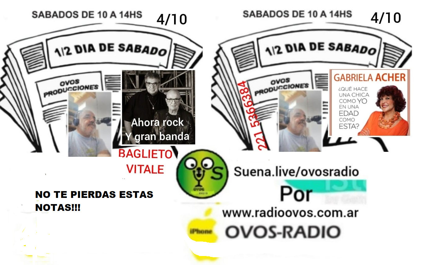 En 1/2 dia de sabado!  ¡ENTREVISTAS IMPERDIBLES!