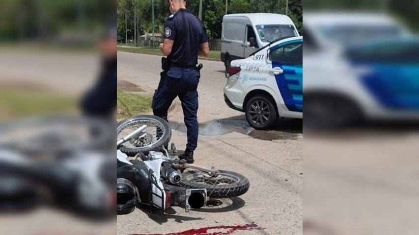 Atropell&oacute; a un motociclista en Romero y huy&oacute; a gran velocidad
