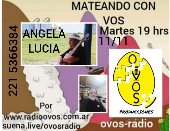 Hoy mateando con nosotros ANGELA LUCIA  a las 19 hrs