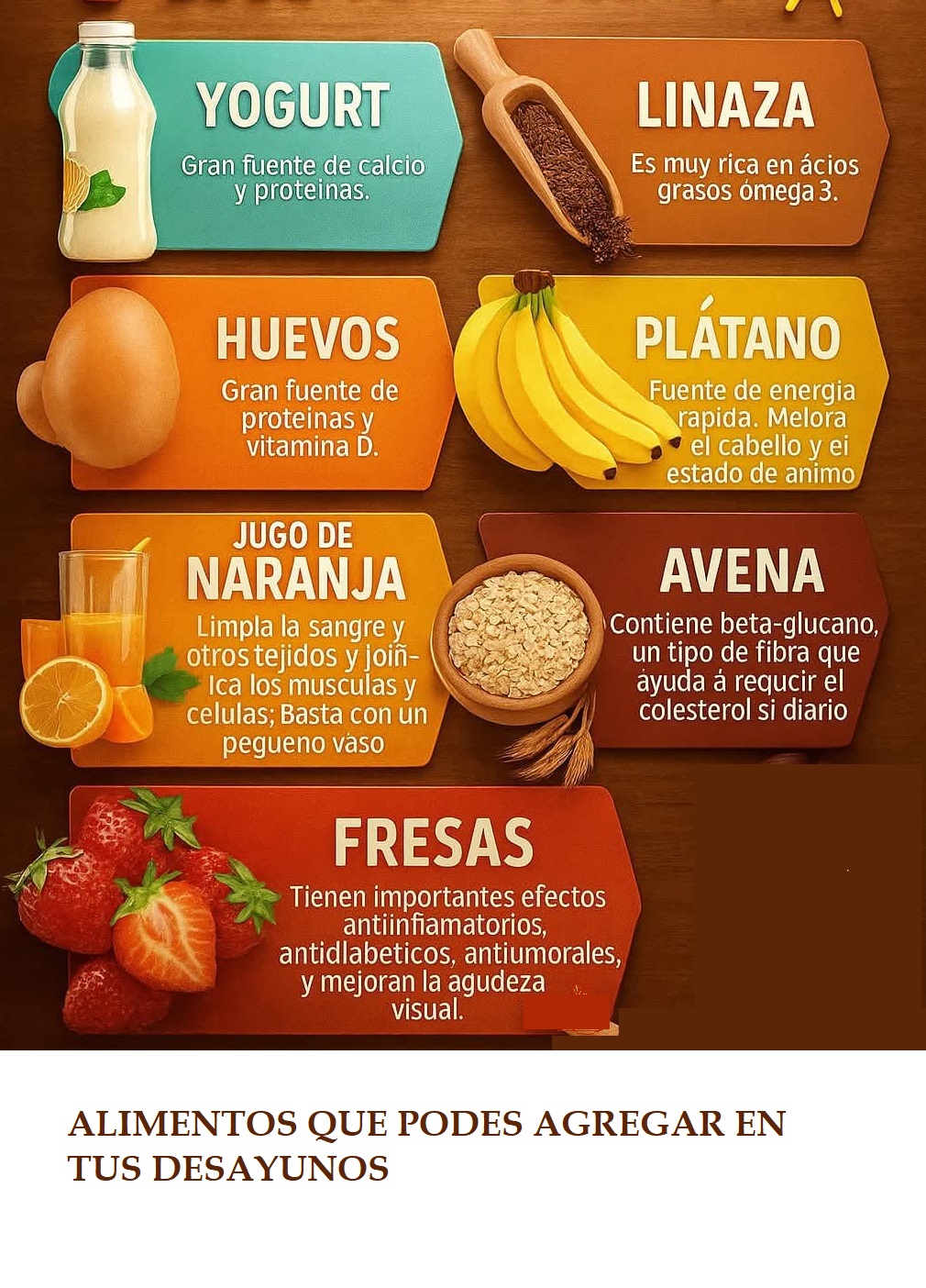 Alimentos para el desayuno