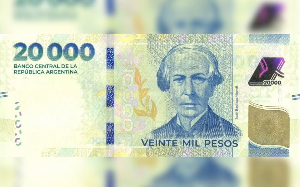 Ya circula el billete de 20 mil pesos