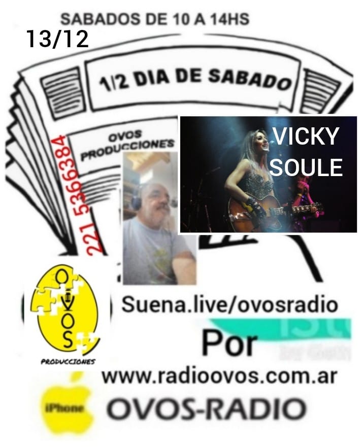 HOY SABADO 13 DE DICIEMBRE IMPERDIBLE !!!!!!! VICKY SOULE
