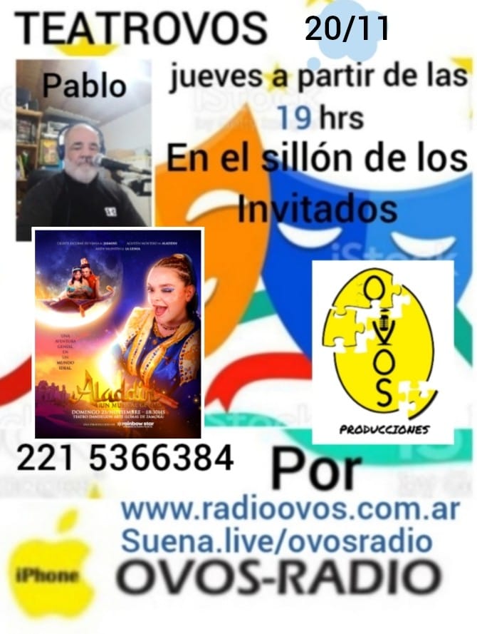 Hoy imperdible!!!!!!! TEATROVOS 20 de noviembre