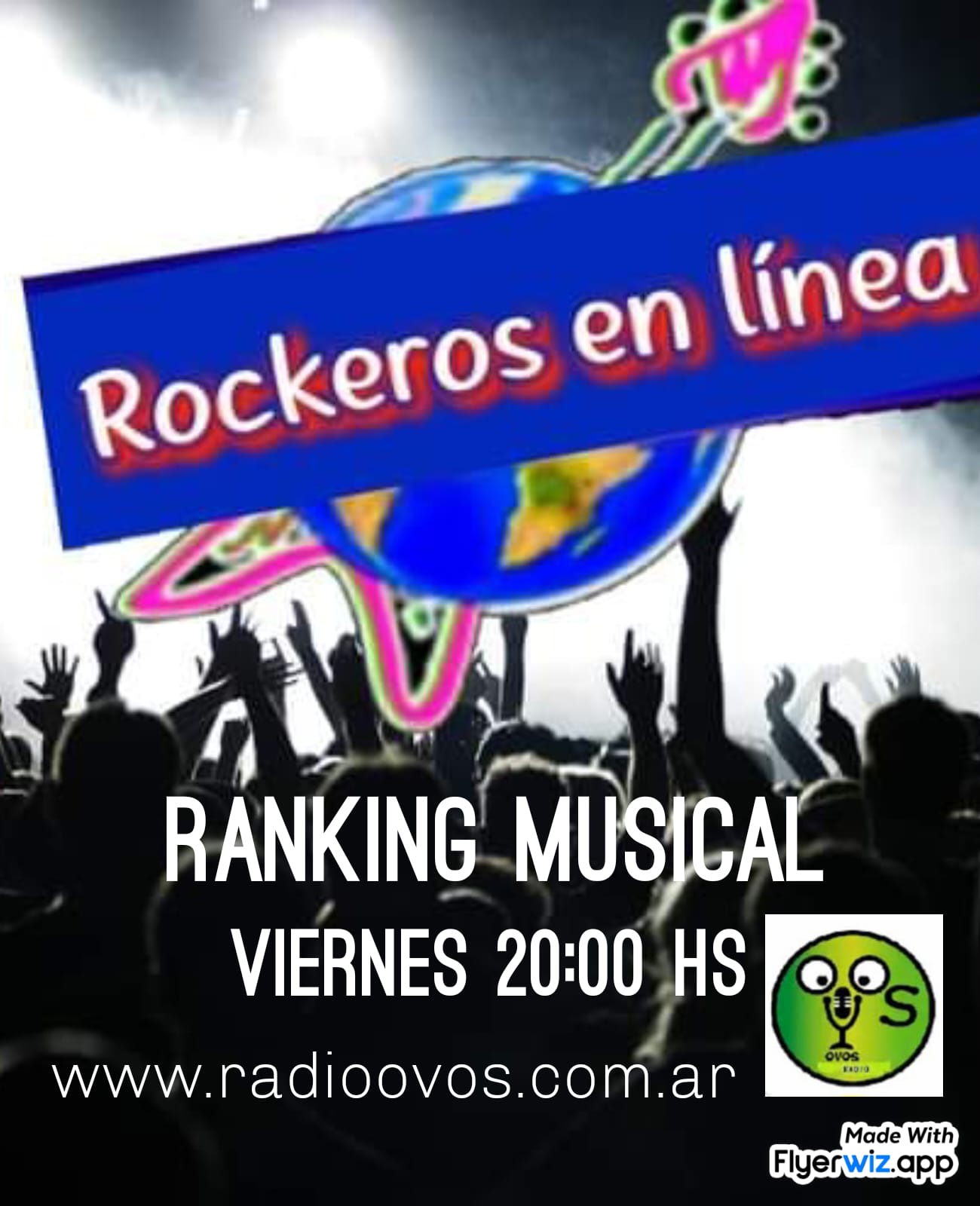 VIERNES DE RANKING EN ROCKEROS  EN LINEA a partir de las 20 hrs