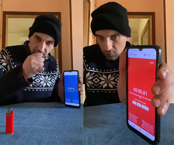 Un hombre con reflejos sobrehumanos