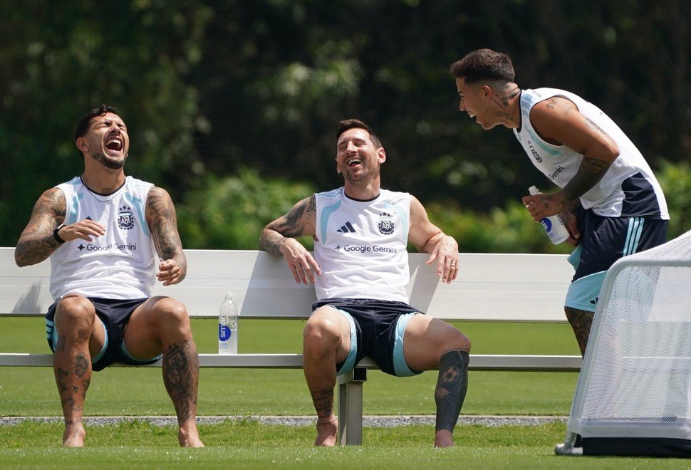 A pura sonrisa: así fue el entrenamiento de la Argentina antes de viajar a Nueva Jersey para la final del Mundial