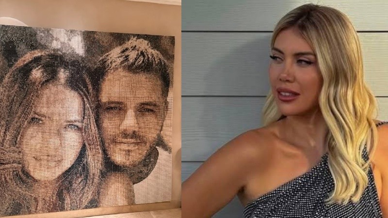 Wanda Nara contó la intimidad de la gigantografía de Mauro Icardi y la China Suárez: "Se la hizo armar a mis hijas"