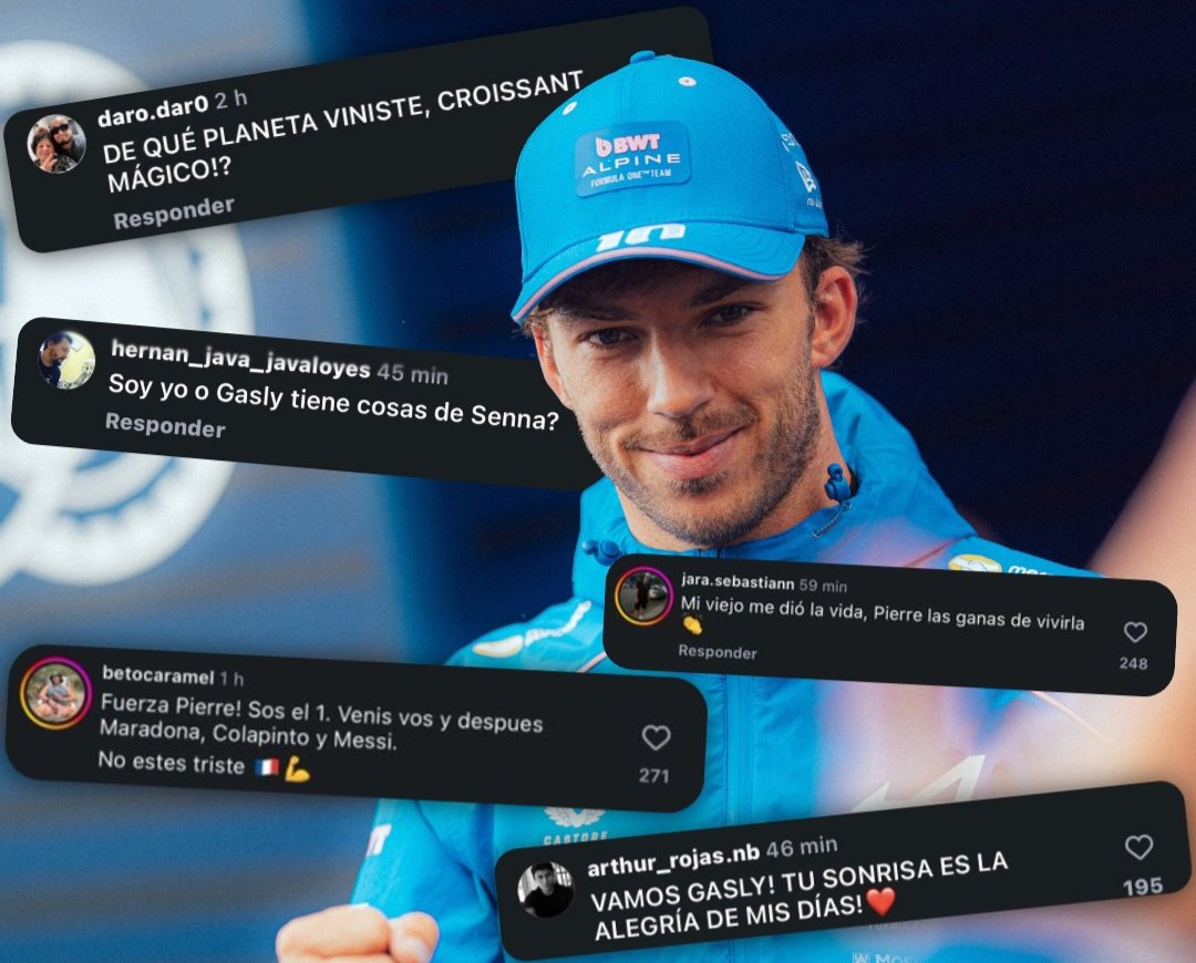 Del enojo al amor: los argentinos llenaron de elogios a Pierre Gasly tras el pedido de Briatore