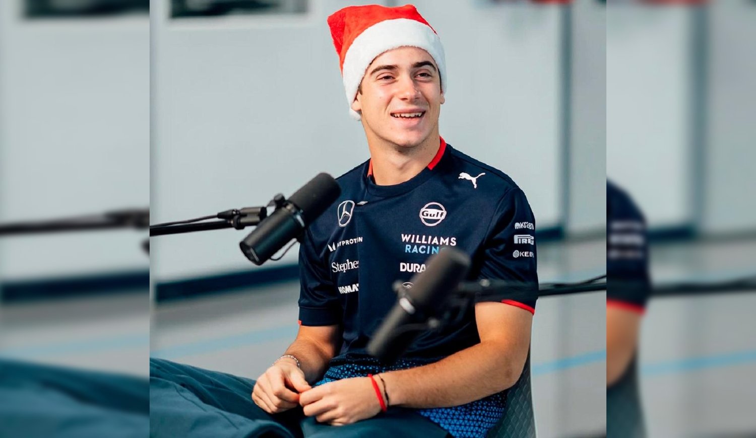 Franco Colapinto jug&oacute; al amigo invisible en la previa de Navidad